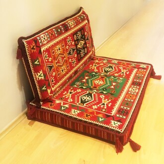 Shark Anatolia Milas Şark Köşesi Tek Kişilik Sedir Takımı Kırmızı - 8