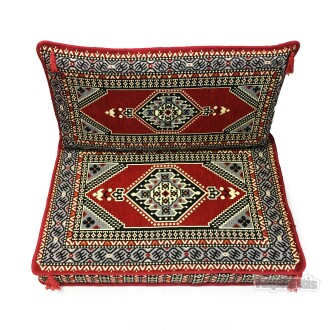 Shark Anatolia Oryantal Desenli Şark Köşesi Tekli Sedir Takımı Kırmızı - 4