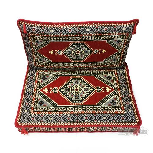 Shark Anatolia Oryantal Desenli Şark Köşesi Tekli Sedir Takımı Kırmızı - 4