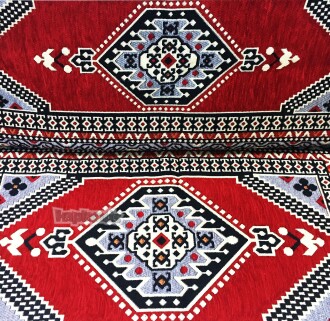 Shark Anatolia Oryantal Desenli Şark Köşesi Tekli Sedir Takımı Kırmızı - 7