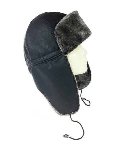 Shark Anatolia Pilot Kürklü Şapka Kar Kayak Siyah - 6