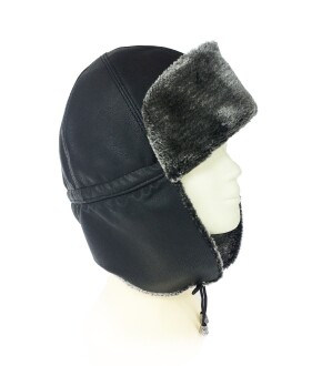 Shark Anatolia Pilot Kürklü Şapka Kar Kayak Siyah - 7
