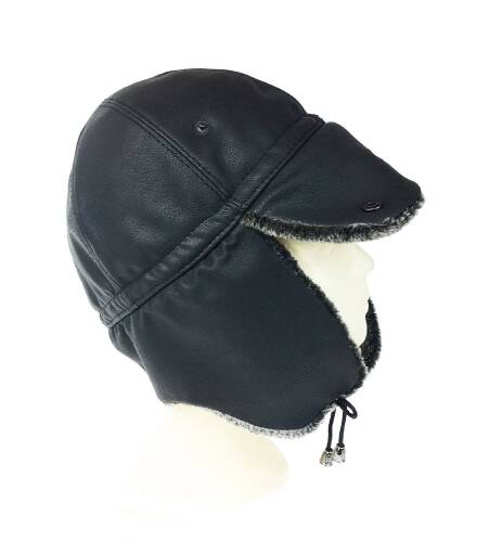 Shark Anatolia Pilot Kürklü Şapka Kar Kayak Siyah - 8