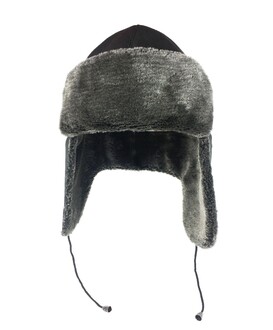 Shark Anatolia - Pilot Warm Trapper Hat Snow Ski Soft Fur Hat Black