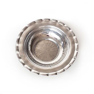 Shark Anatolia Premium Kalın Bakır Derin Meze, Kahvaltı ve Çerez Sunum Tabağı 15 cm Beyaz, Çirtik Kenarlı Osmanlı Stil Şef Sunum Serisi - 8