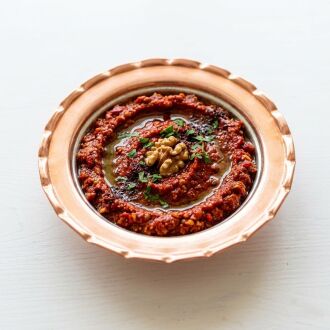 Shark Anatolia Premium Kalın Bakır Derin Meze, Kahvaltı ve Çerez Sunum Tabağı 15 cm Kırmızı, Çirtik Kenarlı Osmanlı Stil Şef Sunum Serisi - 6