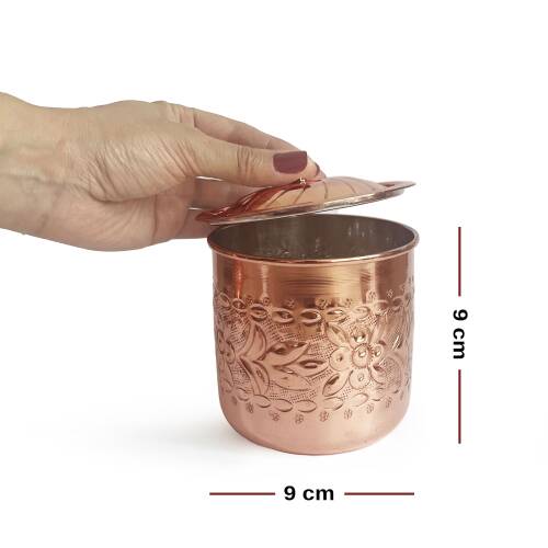 Shark Anatolia Safran El İşleme Bakır Baharatlık 9cm - 2