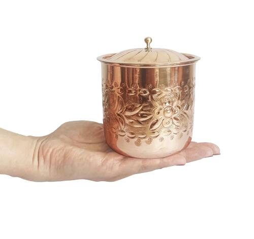 Shark Anatolia Safran El İşleme Bakır Baharatlık 9cm - 3