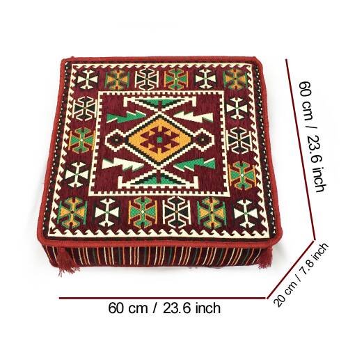 Shark Anatolia Şark Köşesi Masası Puf Anadolu Bordo - 3