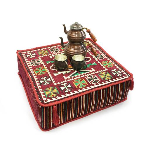 Shark Anatolia Şark Köşesi Masası Puf Anadolu Bordo - 4