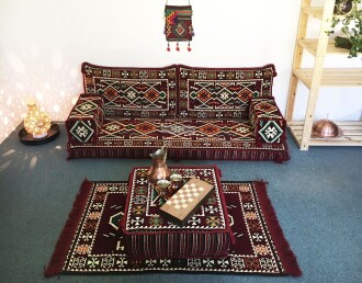 Shark Anatolia Şark Köşesi Masası Puf Anadolu Bordo - 8