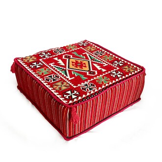 Shark Anatolia Oriental Corner Table Ottoman Anatolian Red