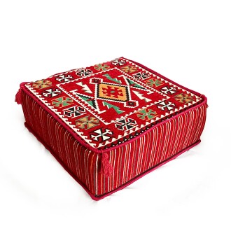 Shark Anatolia Oriental Corner Table Ottoman Anatolian Red