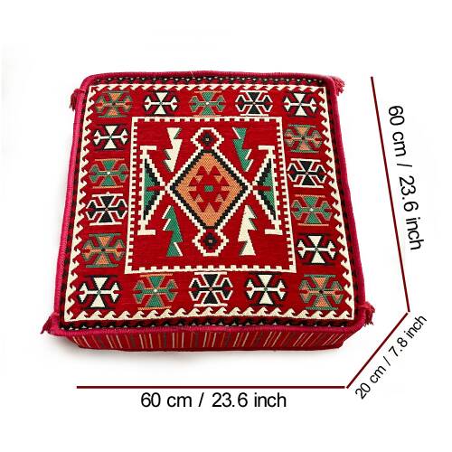 Shark Anatolia Şark Köşesi Masası Puf Anadolu Kırmızı - 3