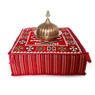 Shark Anatolia Şark Köşesi Masası Puf Anadolu Kırmızı - 5