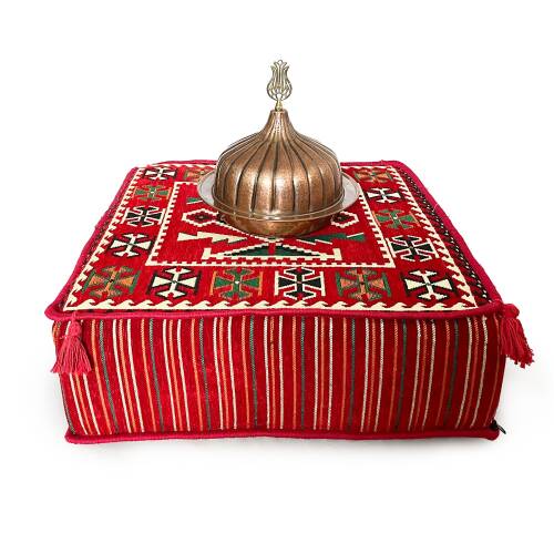 Shark Anatolia Şark Köşesi Masası Puf Anadolu Kırmızı - 5
