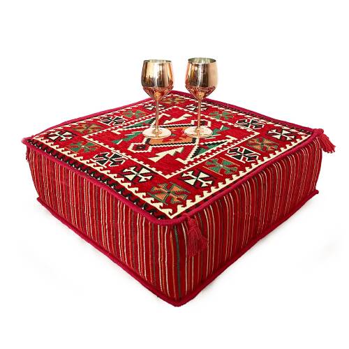 Shark Anatolia Şark Köşesi Masası Puf Anadolu Kırmızı - 6