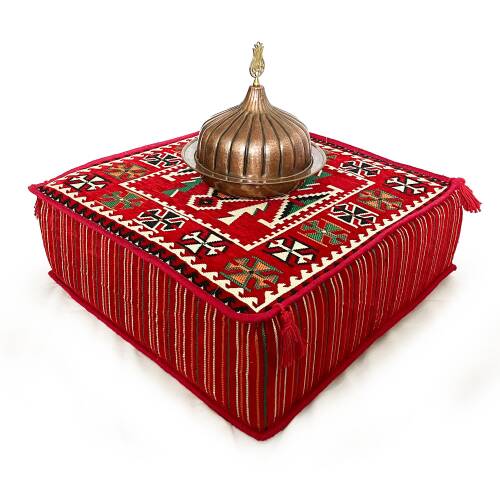 Shark Anatolia Şark Köşesi Masası Puf Anadolu Kırmızı - 9