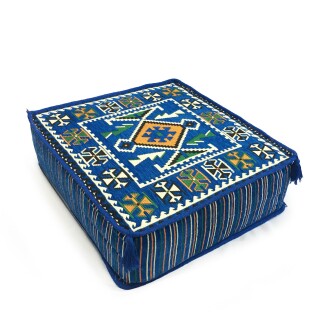 Shark Anatolia Oriental Corner Table Ottoman Anatolian Blue
