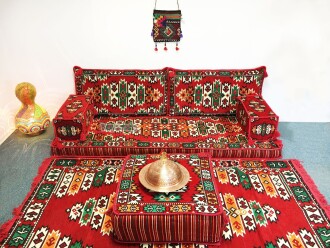 Shark Anatolia Şark Köşesi Masası Puf Apaçi Kırmızı - 8