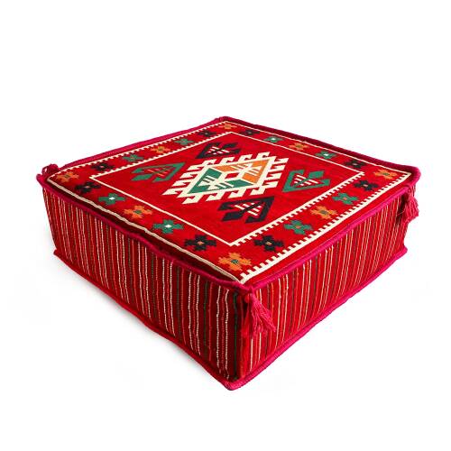 Shark Anatolia Şark Köşesi Masası Puf Belkıs Kırmızı - 1