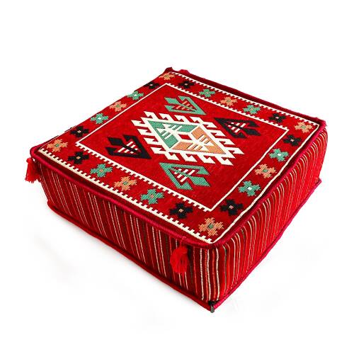 Shark Anatolia Şark Köşesi Masası Puf Belkıs Kırmızı - 3