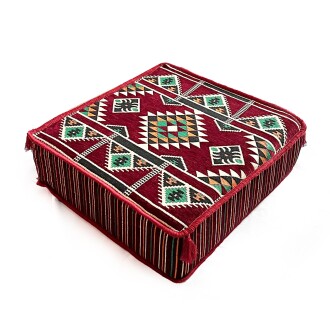 Shark Anatolia Şark Köşesi Masası Puf Kilim Bordo - 3