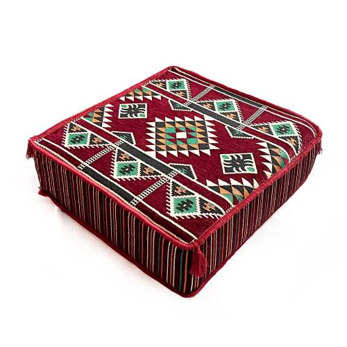 Shark Anatolia Şark Köşesi Masası Puf Kilim Bordo - 3