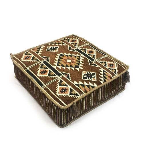 Shark Anatolia Şark Köşesi Masası Puf Kilim Kahve - 1