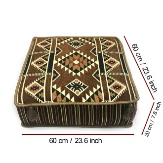 Shark Anatolia Şark Köşesi Masası Puf Kilim Kahve - 4