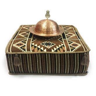 Shark Anatolia Şark Köşesi Masası Puf Kilim Kahve - 7