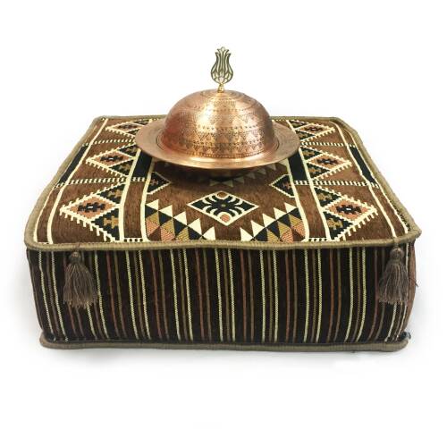 Shark Anatolia Şark Köşesi Masası Puf Kilim Kahve - 7