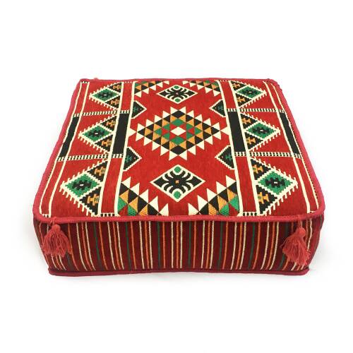 Shark Anatolia Şark Köşesi Masası Puf Kilim Kırmızı - 2