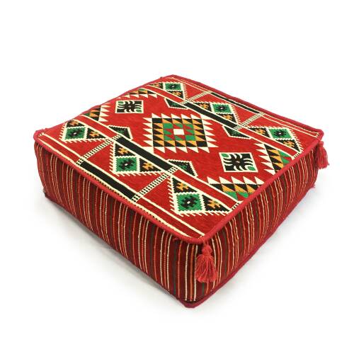 Shark Anatolia Şark Köşesi Masası Puf Kilim Kırmızı - 3