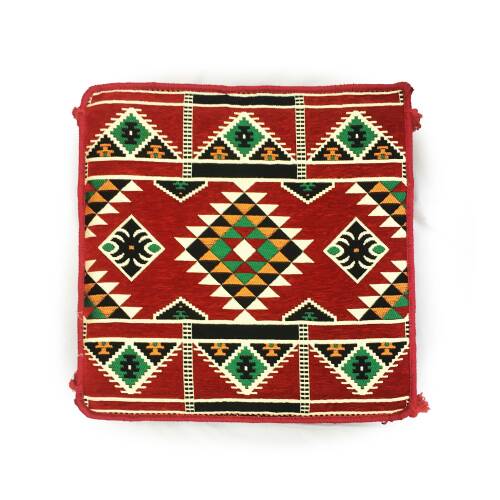 Shark Anatolia Şark Köşesi Masası Puf Kilim Kırmızı - 5