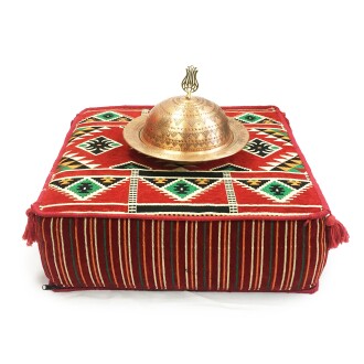 Shark Anatolia Şark Köşesi Masası Puf Kilim Kırmızı - 8