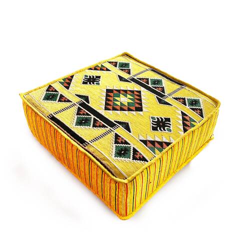 Shark Anatolia Şark Köşesi Masası Puf Kilim Sarı - 3