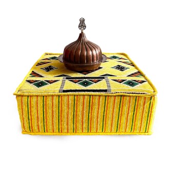 Shark Anatolia Şark Köşesi Masası Puf Kilim Sarı - 5