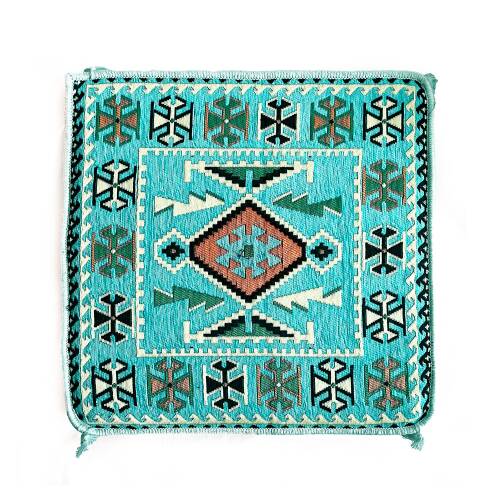 Shark Anatolia Şark Köşesi Masası Puf Kilim Turkuaz - 8