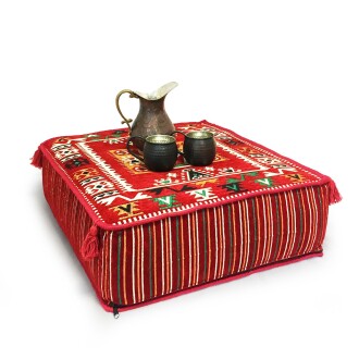 Shark Anatolia Şark Köşesi Masası Puf Milas Kırmızı - 5