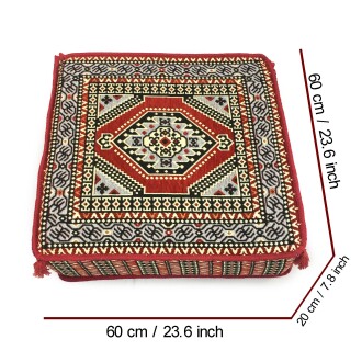 Shark Anatolia Şark Köşesi Masası Puf Oryantal Kırmızı - 2
