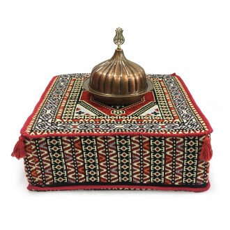 Shark Anatolia Şark Köşesi Masası Puf Oryantal Kırmızı - 4