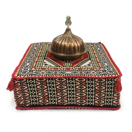 Shark Anatolia Şark Köşesi Masası Puf Oryantal Kırmızı - 4