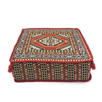 Shark Anatolia Şark Köşesi Masası Puf Oryantal Kırmızı - 7