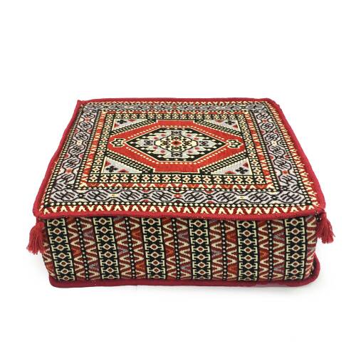 Shark Anatolia Şark Köşesi Masası Puf Oryantal Kırmızı - 7