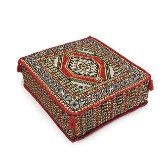 Shark Anatolia Şark Köşesi Masası Puf Oryantal Kırmızı - 9