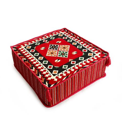 Shark Anatolia Şark Köşesi Masası Puf Ürgüp Kırmızı - 1