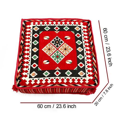 Shark Anatolia Şark Köşesi Masası Puf Ürgüp Kırmızı - 2