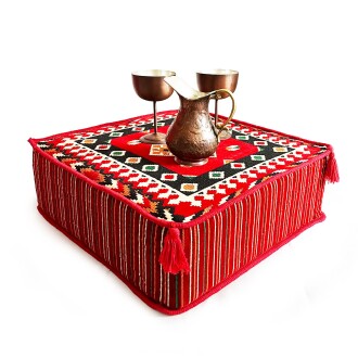 Shark Anatolia Şark Köşesi Masası Puf Ürgüp Kırmızı - 4