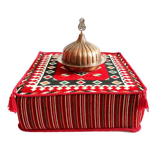 Shark Anatolia Şark Köşesi Masası Puf Ürgüp Kırmızı - 5